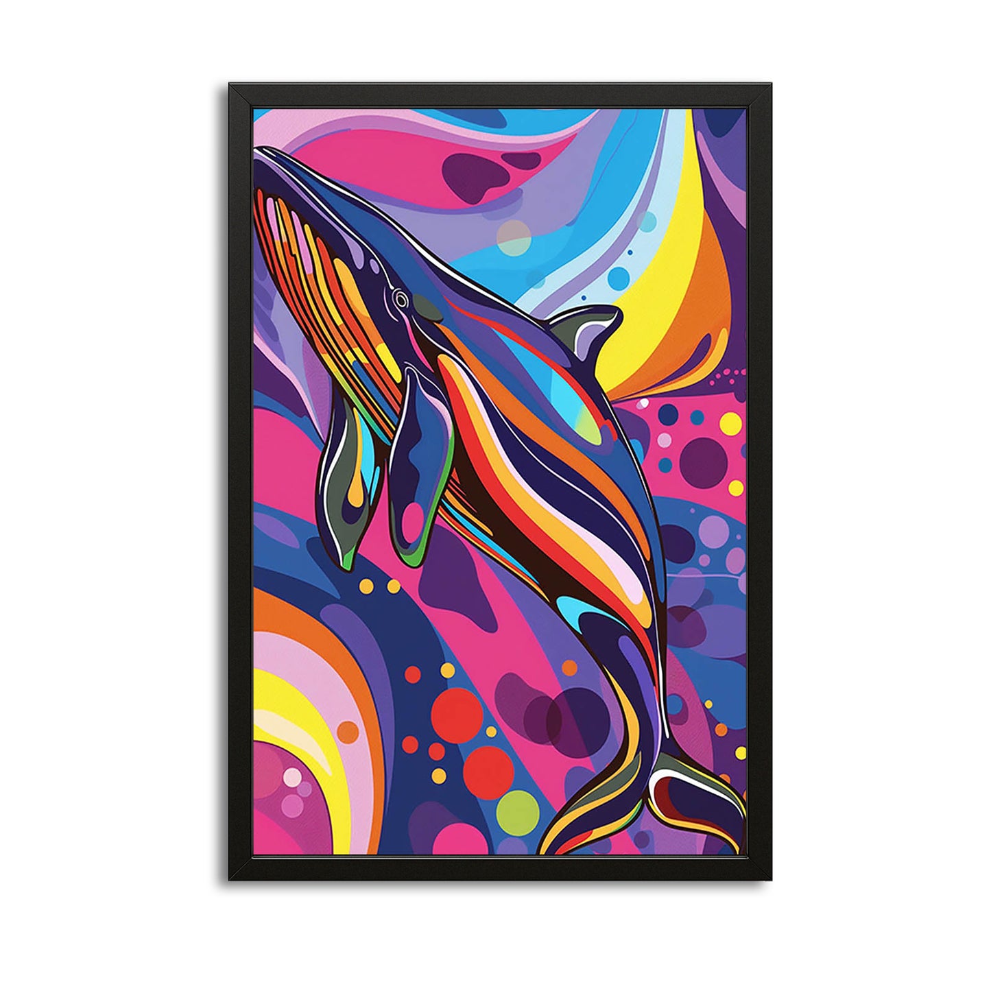 Whale Abstract Vibrant Art