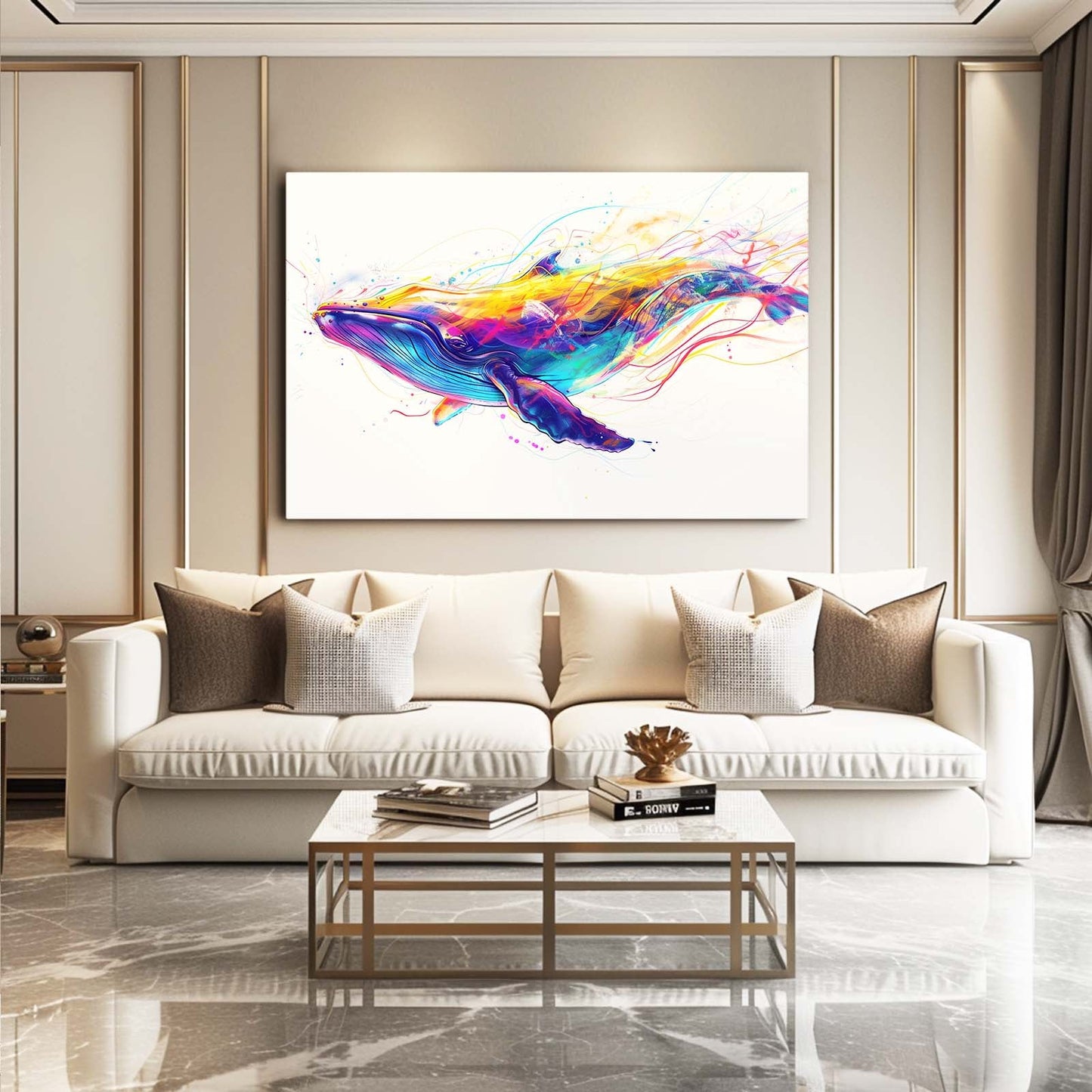Whale Art Abstract