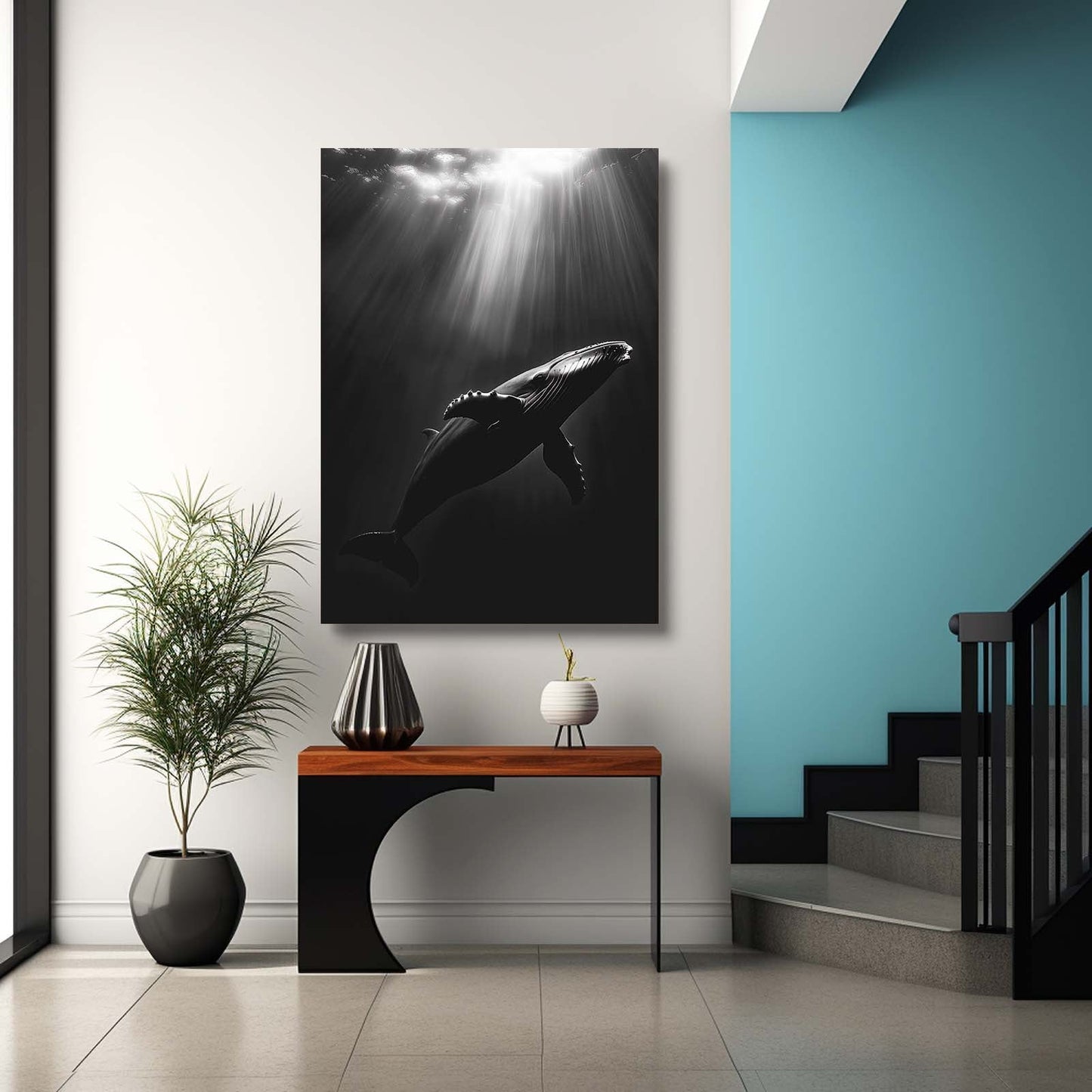 Whale Art Black And White