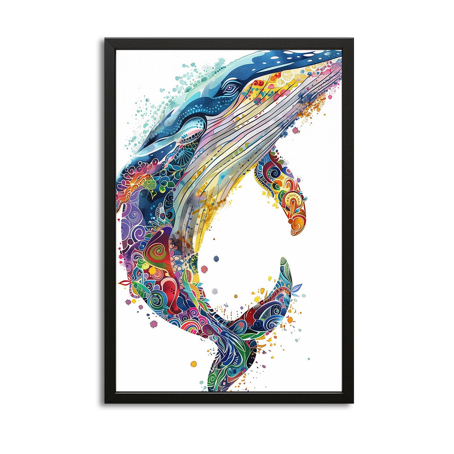 Whale Art Colorful
