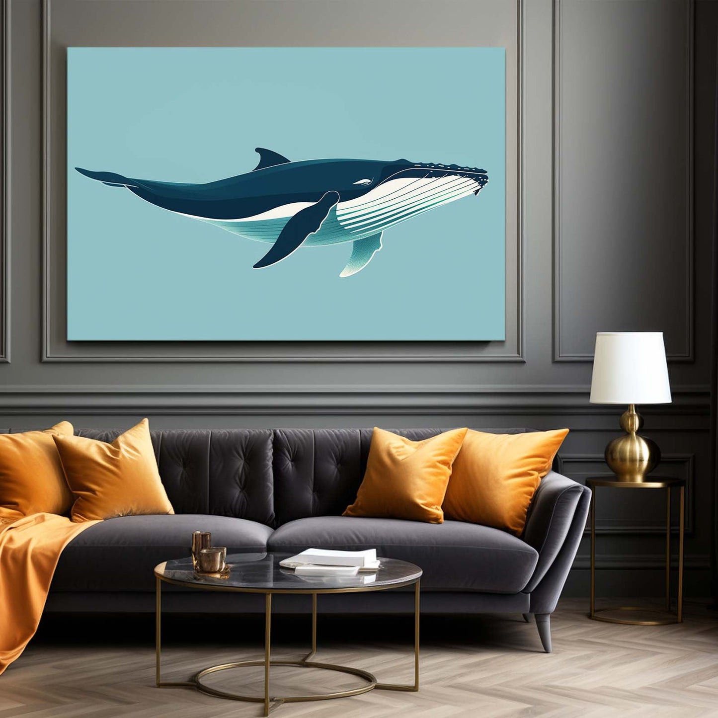 Whale Art Minimalist