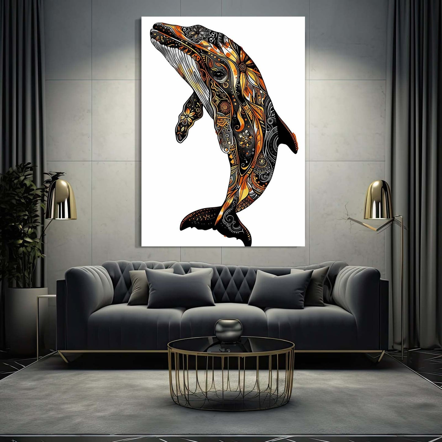 Whale Art Tribal