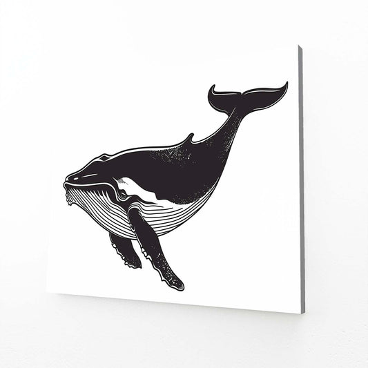 Whale Black And White Art