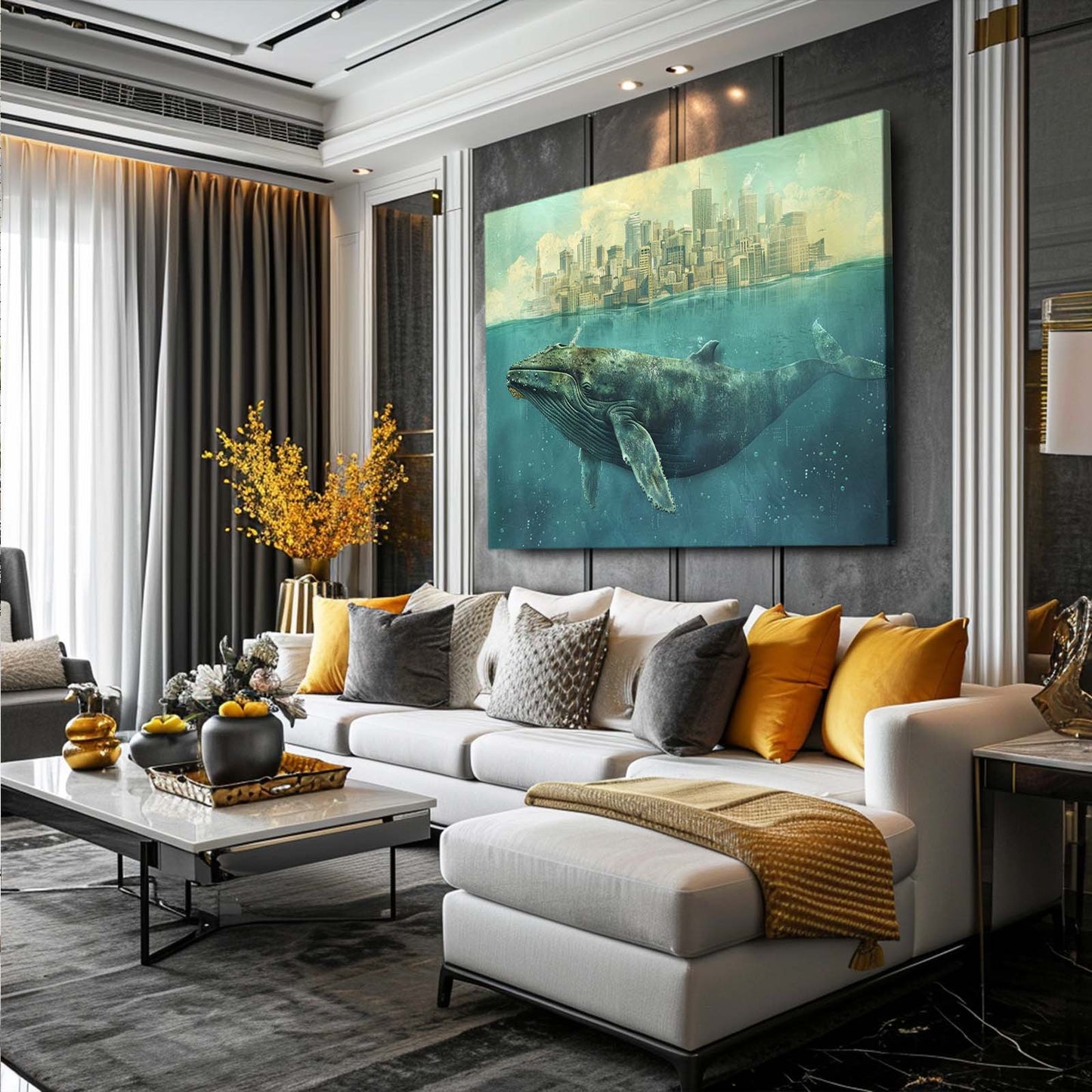 Whale Canvas Wall Art