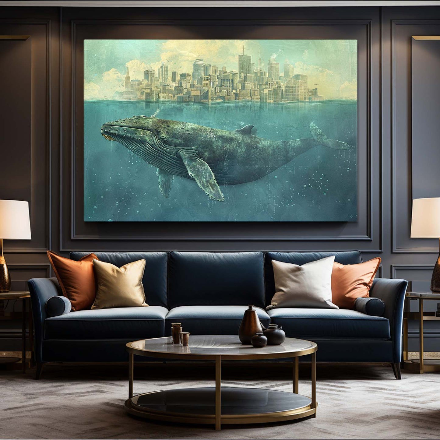 Whale Canvas Wall Art