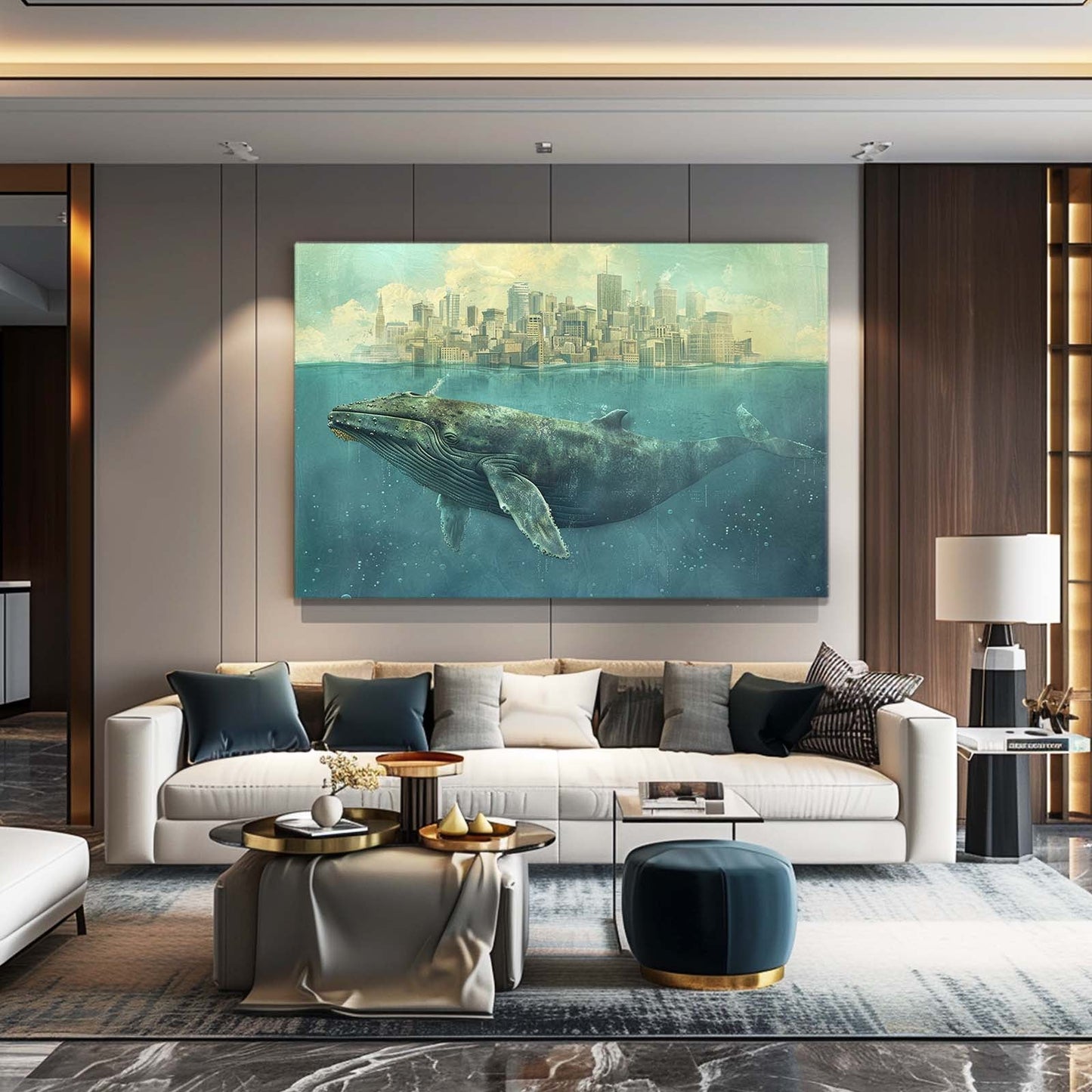 Whale Canvas Wall Art