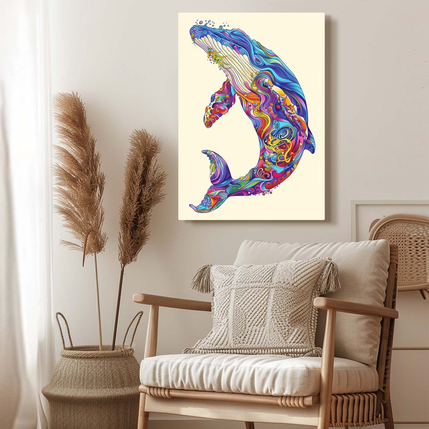Whale Colorful Art