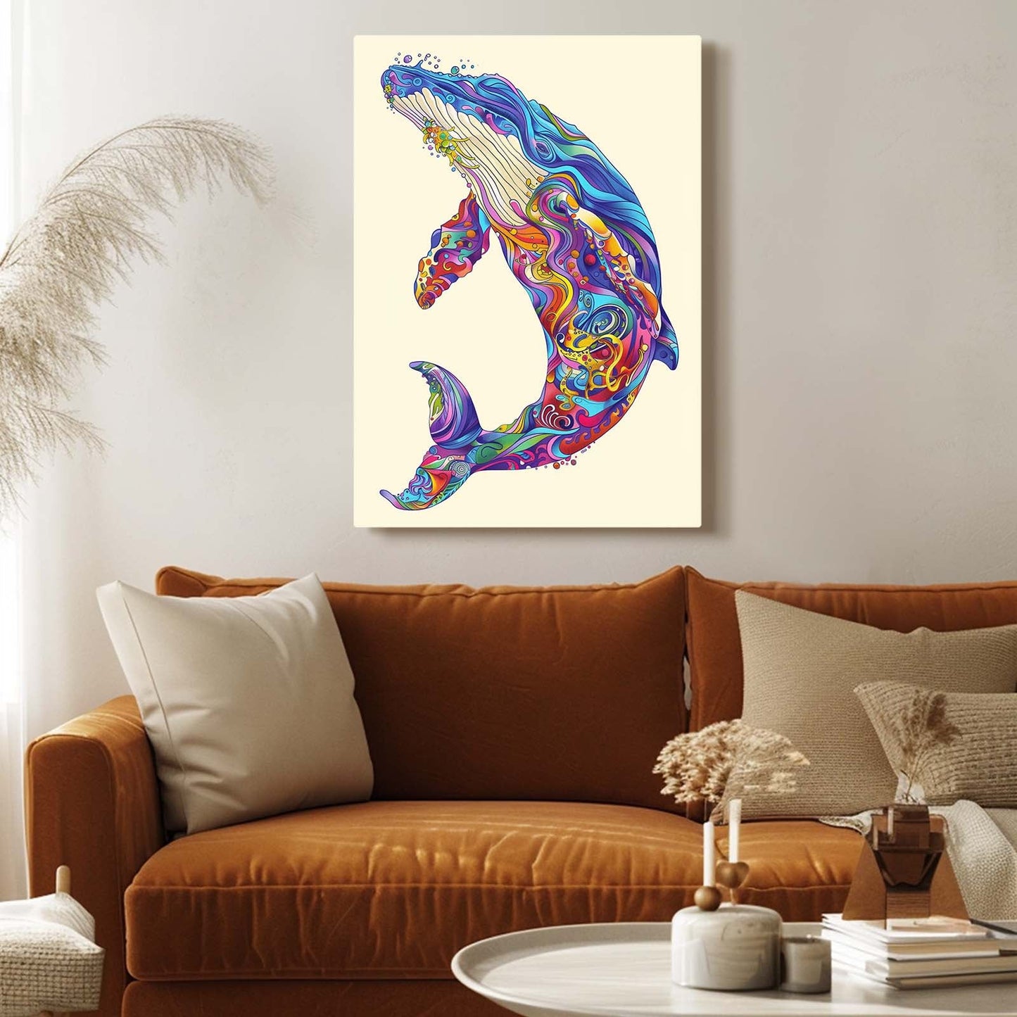 Whale Colorful Art