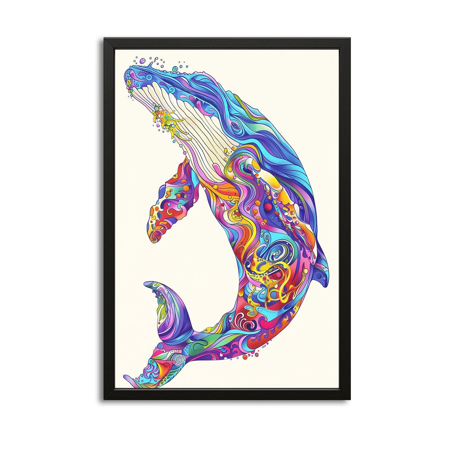 Whale Colorful Art