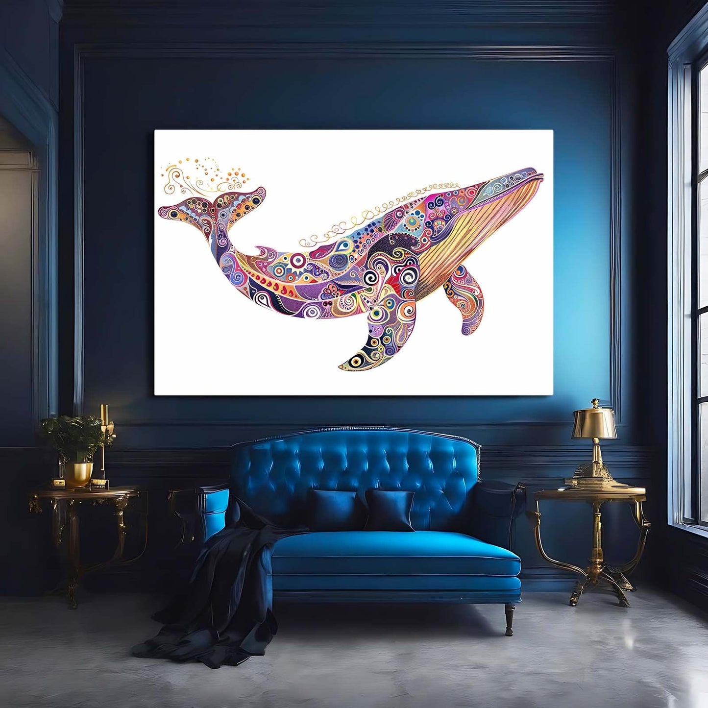 Whale Mosaic Art