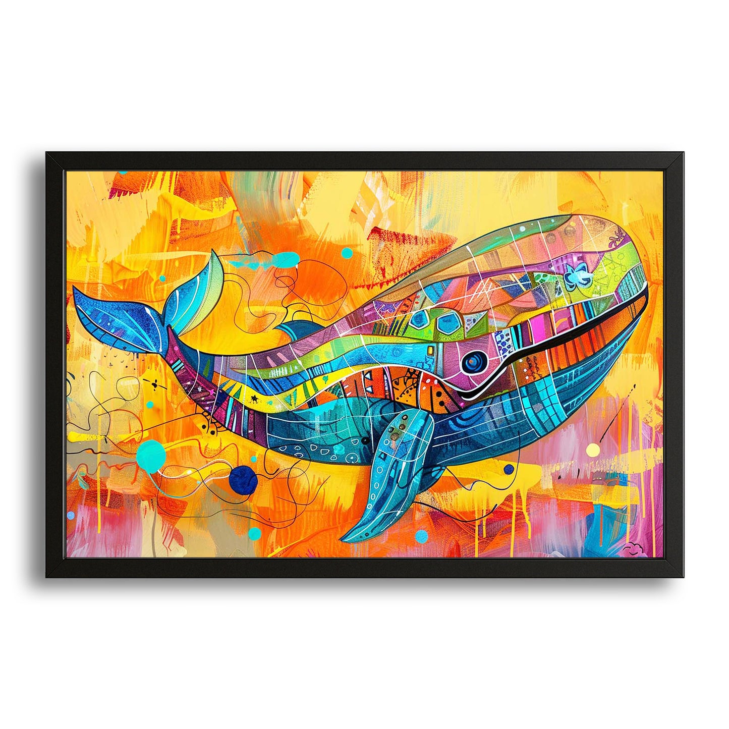 Whale Mosaic Pop Art