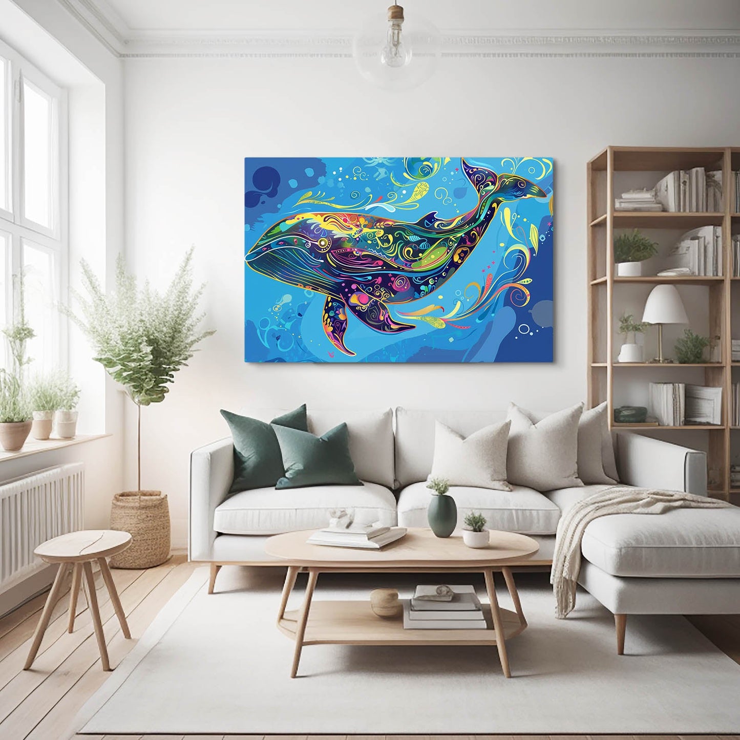 Whale Watercolor Art