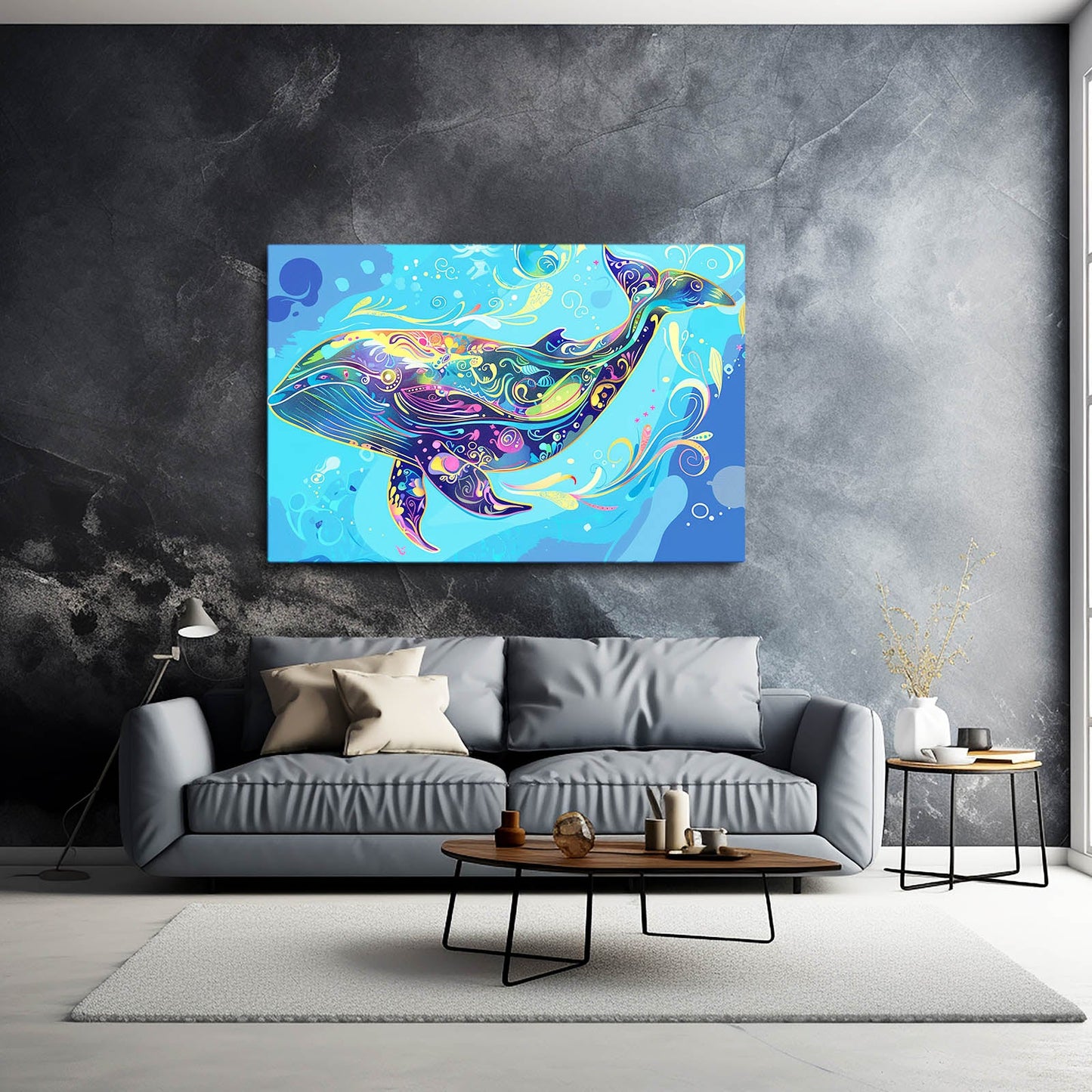 Whale Watercolor Art