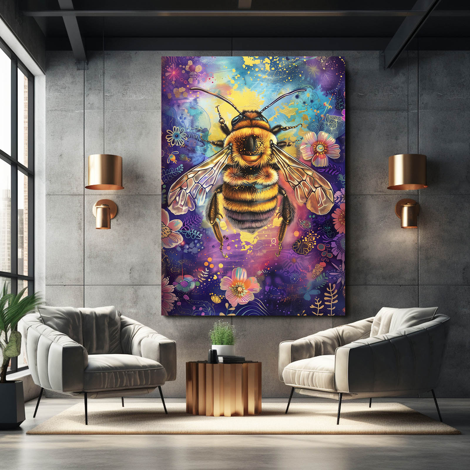 Whimsical Bee Art