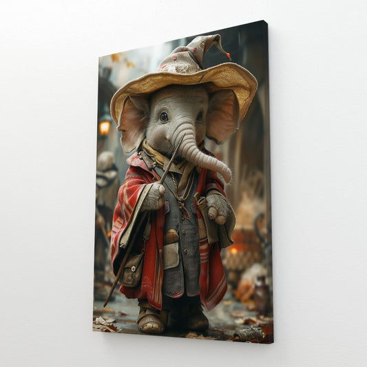 Whimsical Wizard Elephant Art
