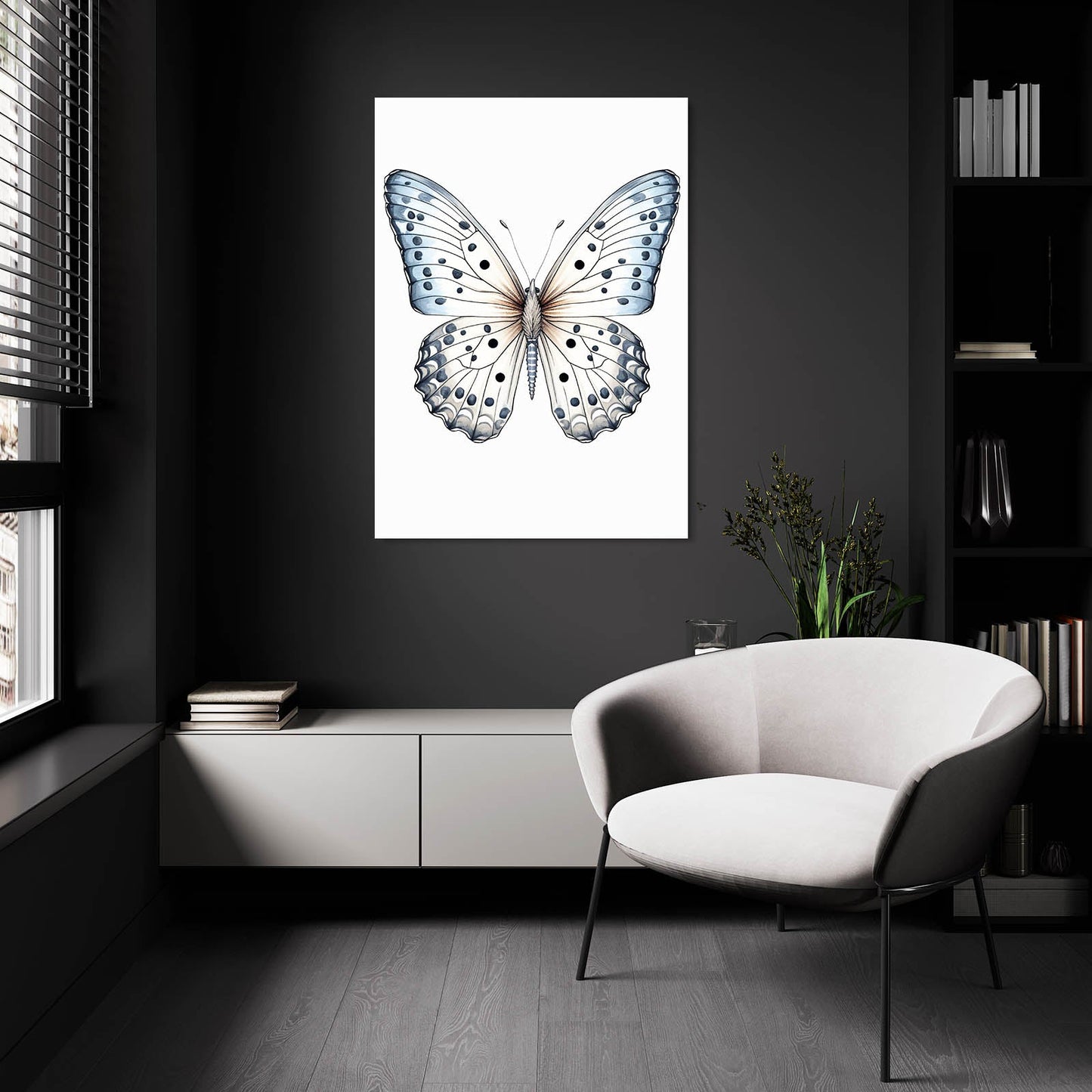 White Butterfly Wall Art