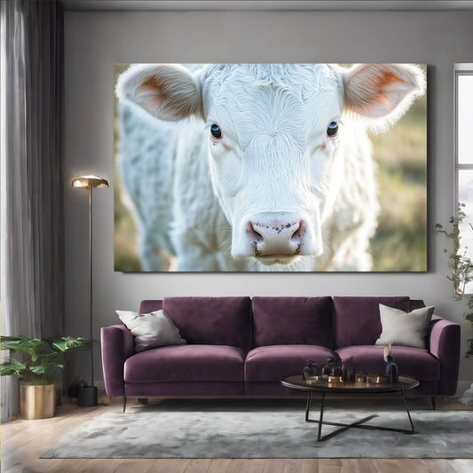 White Cow Prints – angled canvas view on white background