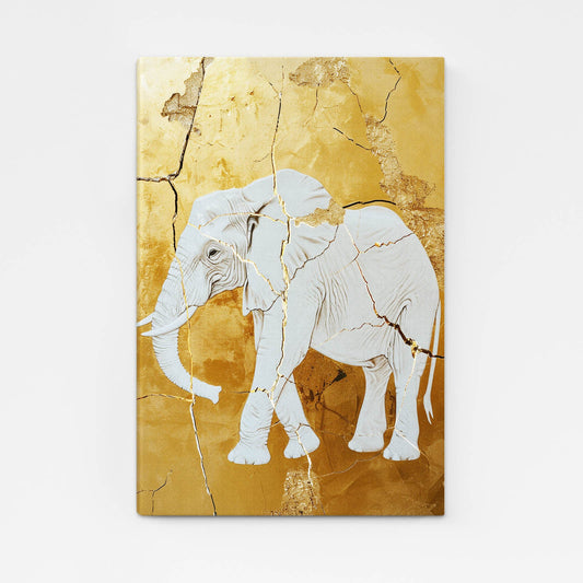 White Elephant Kintsugi Art
