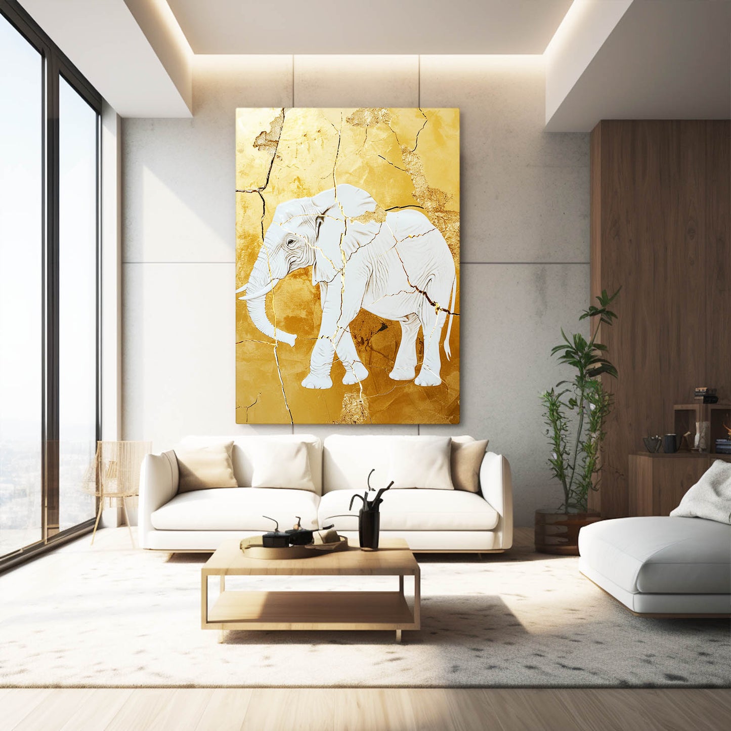 White Elephant Kintsugi Art