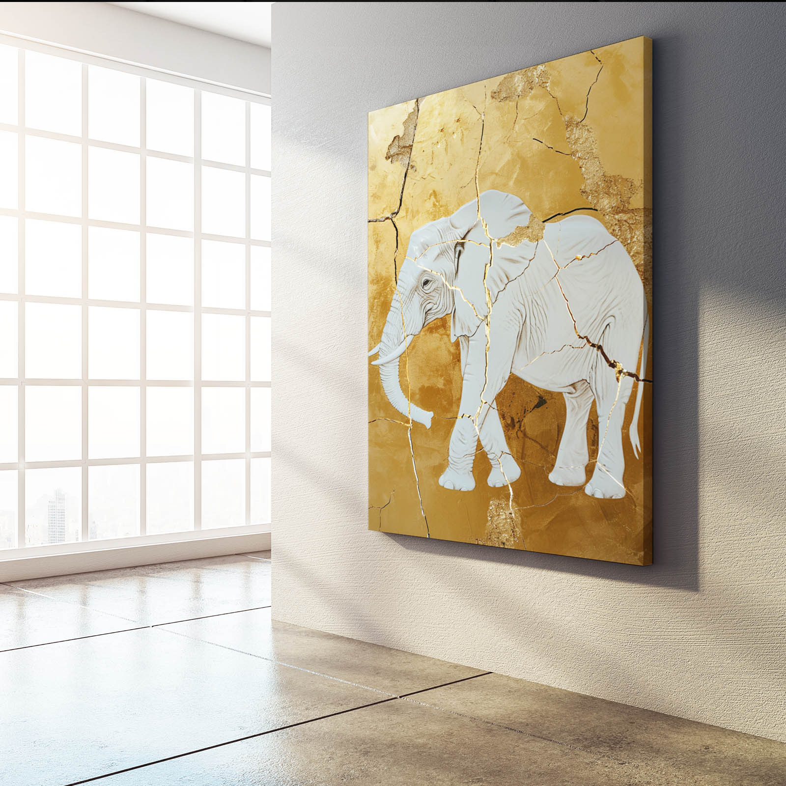 White Elephant Kintsugi Art