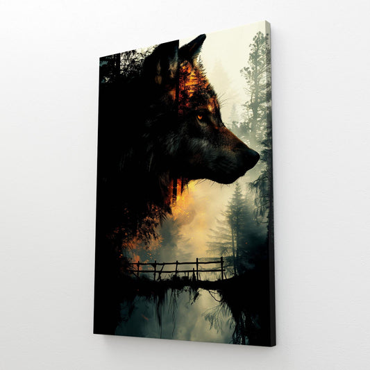 Wolf And Forest Wall Art