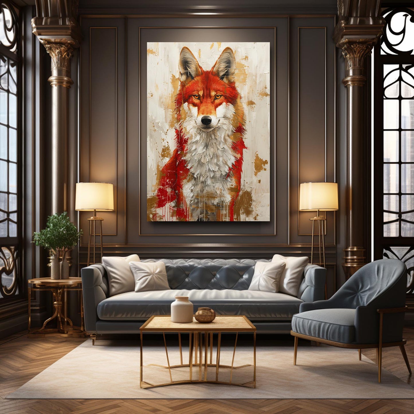 Wolf Art Abstract