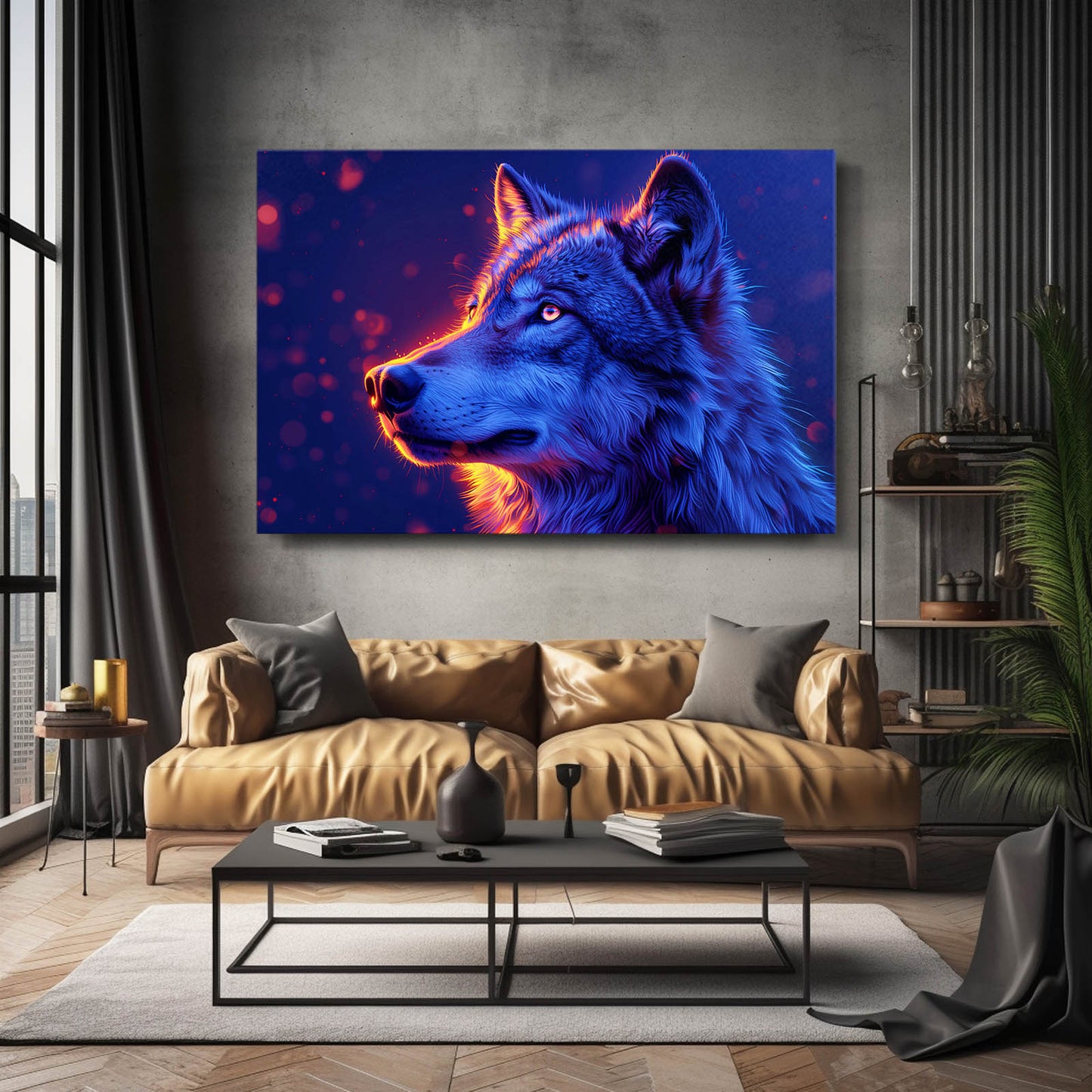 Wolf Art Glow In The Dark