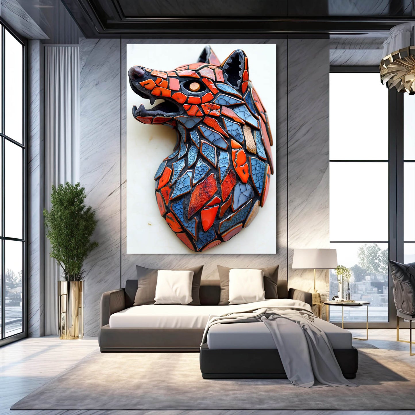 Wolf Geometric Art