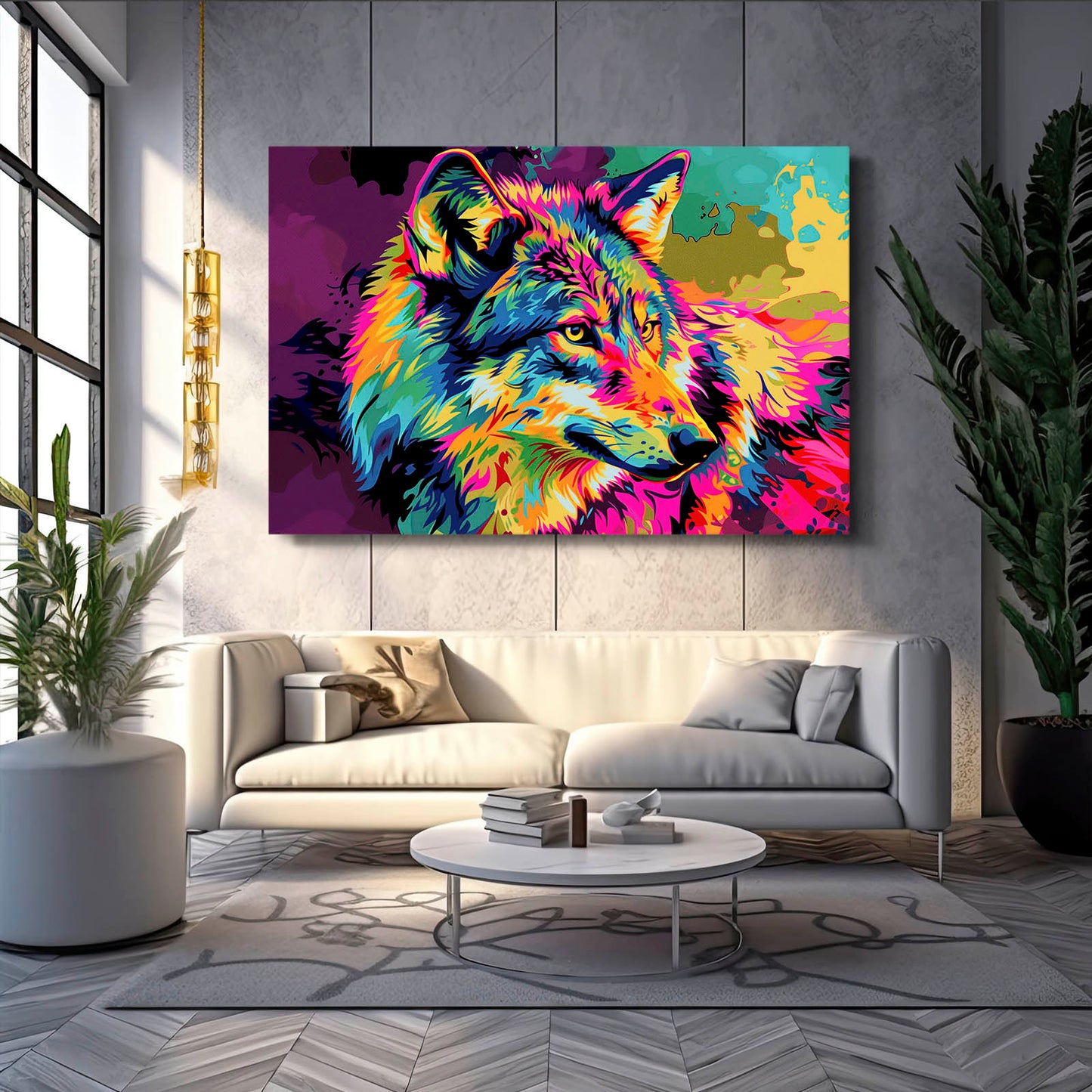 Wolf On Canvas
