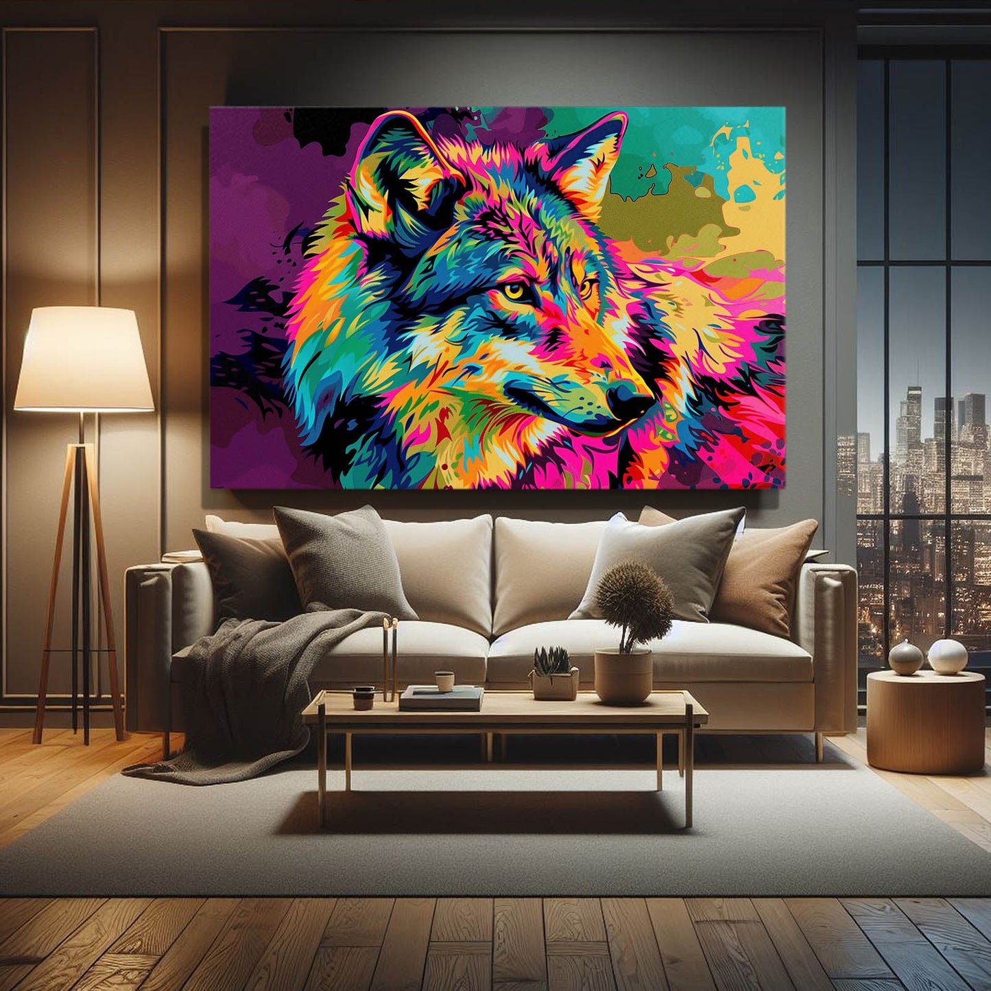 Wolf On Canvas