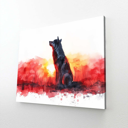 Wolf Watercolor Art