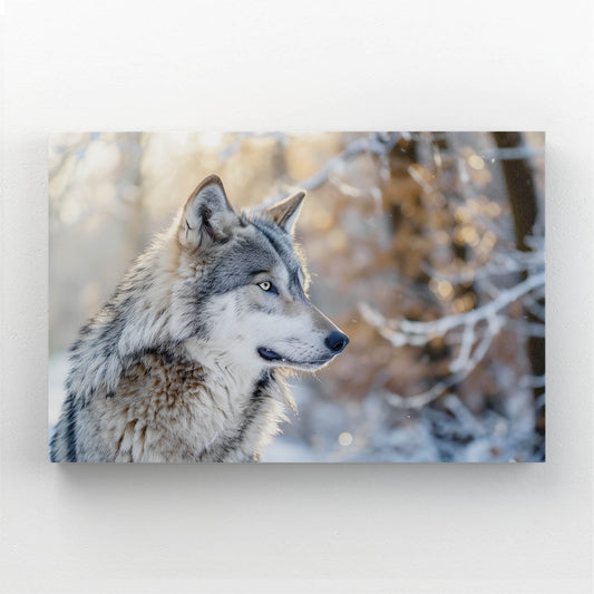 Wolf Wild Art — landscape canvas print in brown tones