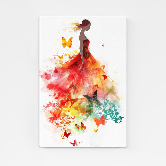 Woman Butterfly Wall Decor