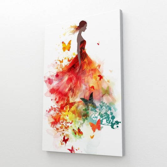 Woman Butterfly Wall Decor