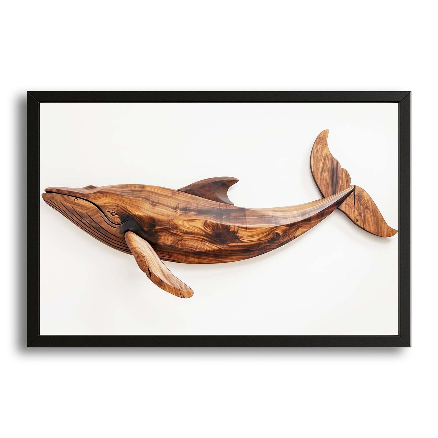 Wooden Whale Print Art