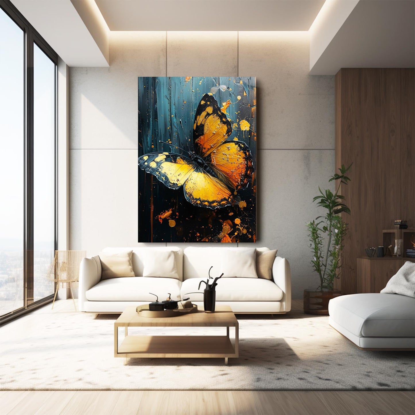 Yellow Butterfly Wall Art