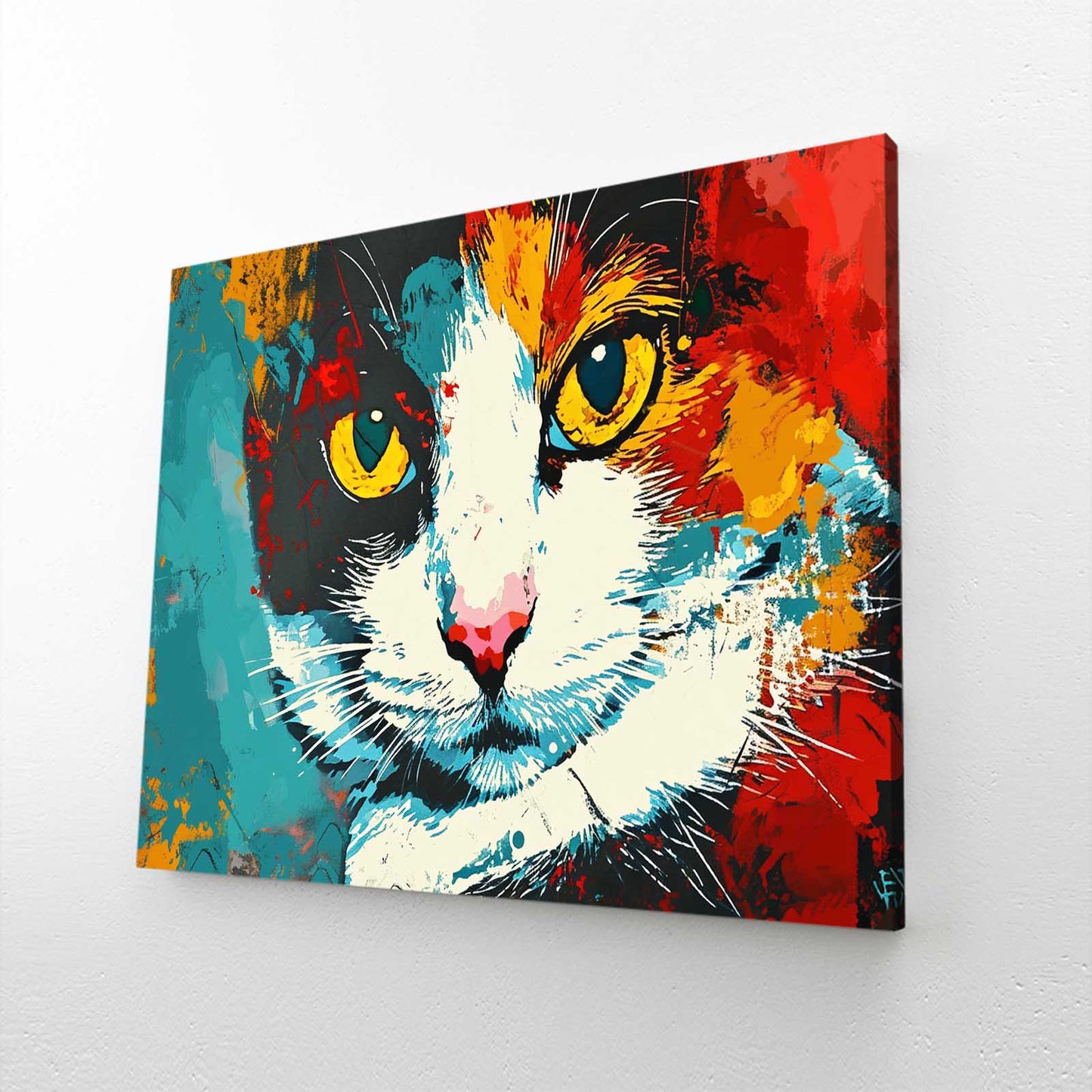 Yellow Eyes Cat Art
