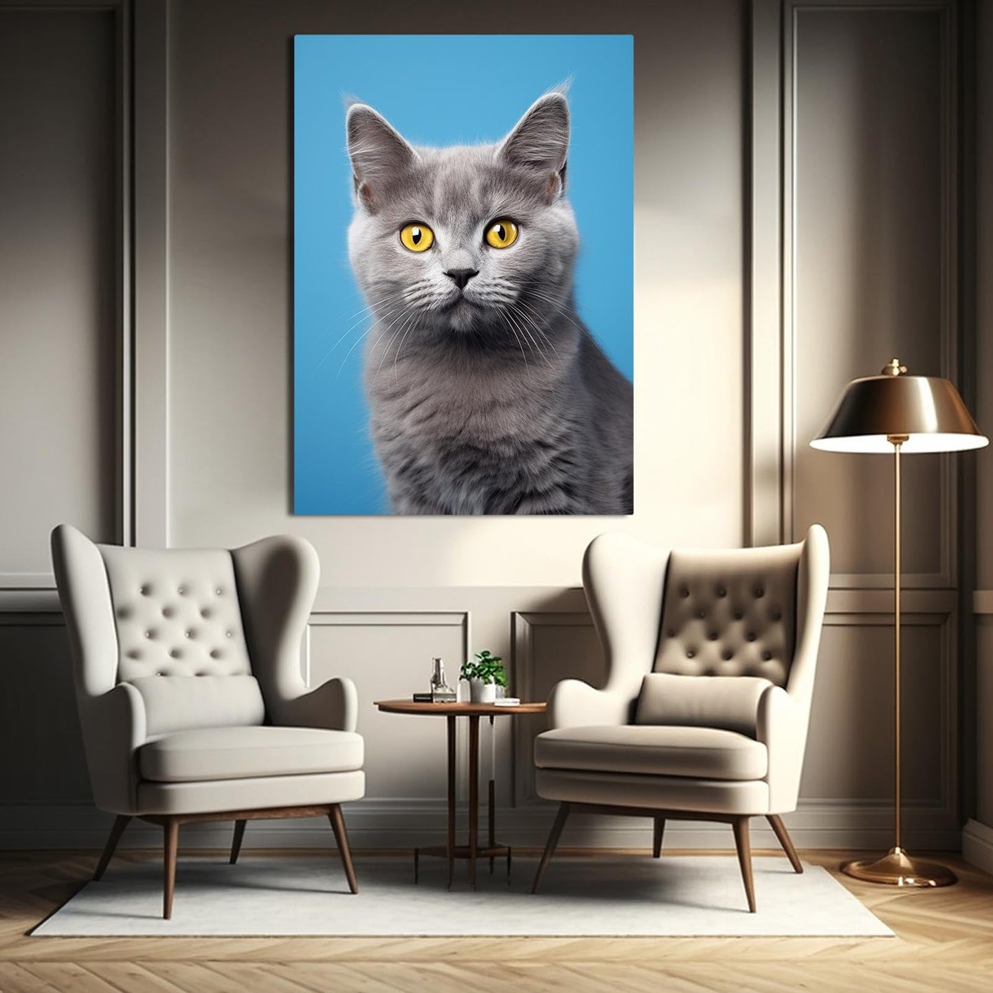 Yellow Eyes Cat Wall Art