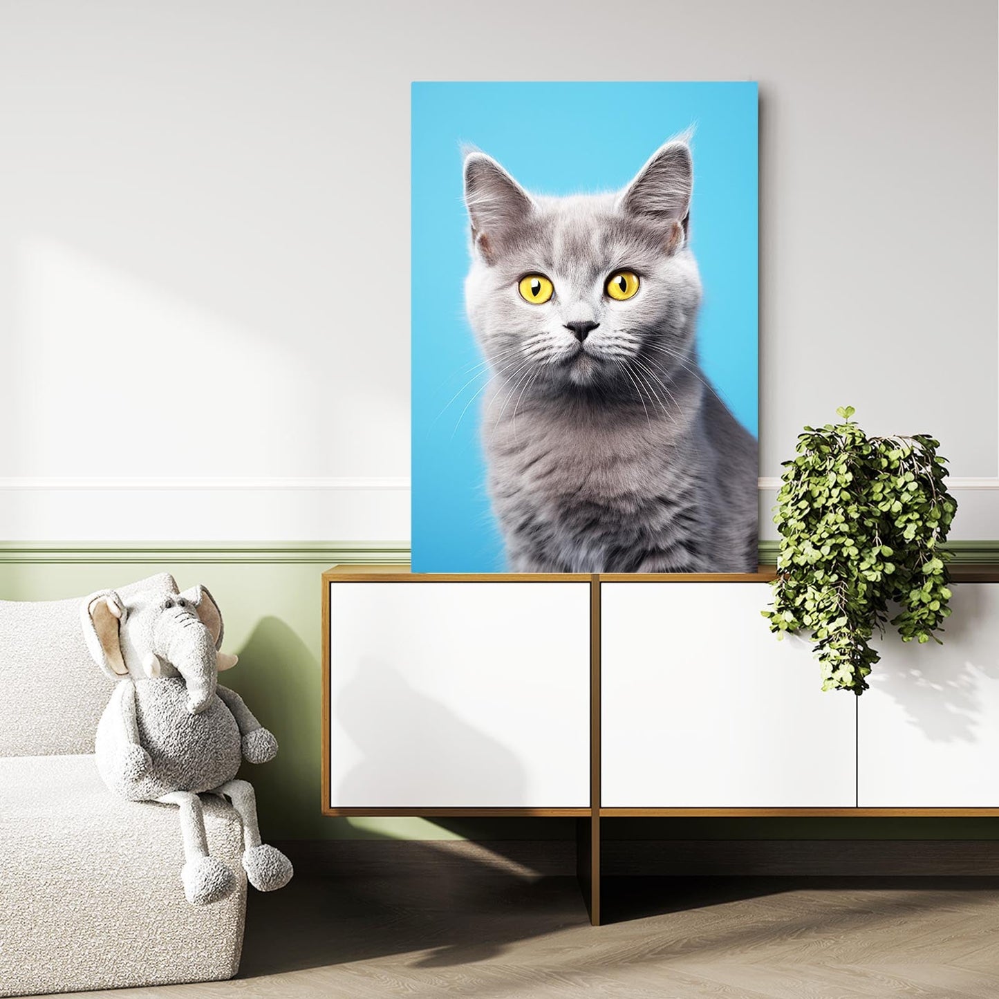 Yellow Eyes Cat Wall Art