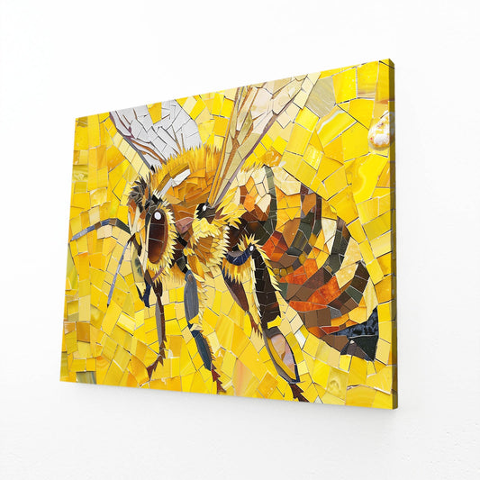 Yellow Mosaic Bee Art