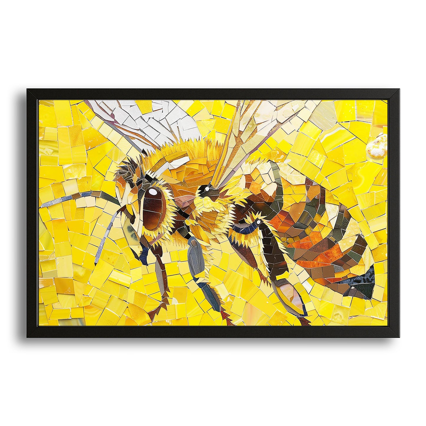 Yellow Mosaic Bee Art