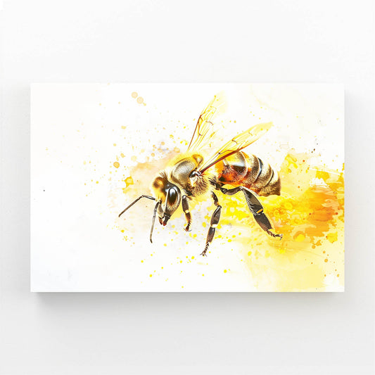 Yellow Splash Bee Art