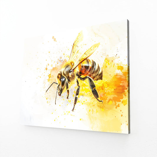 Yellow Splash Bee Art
