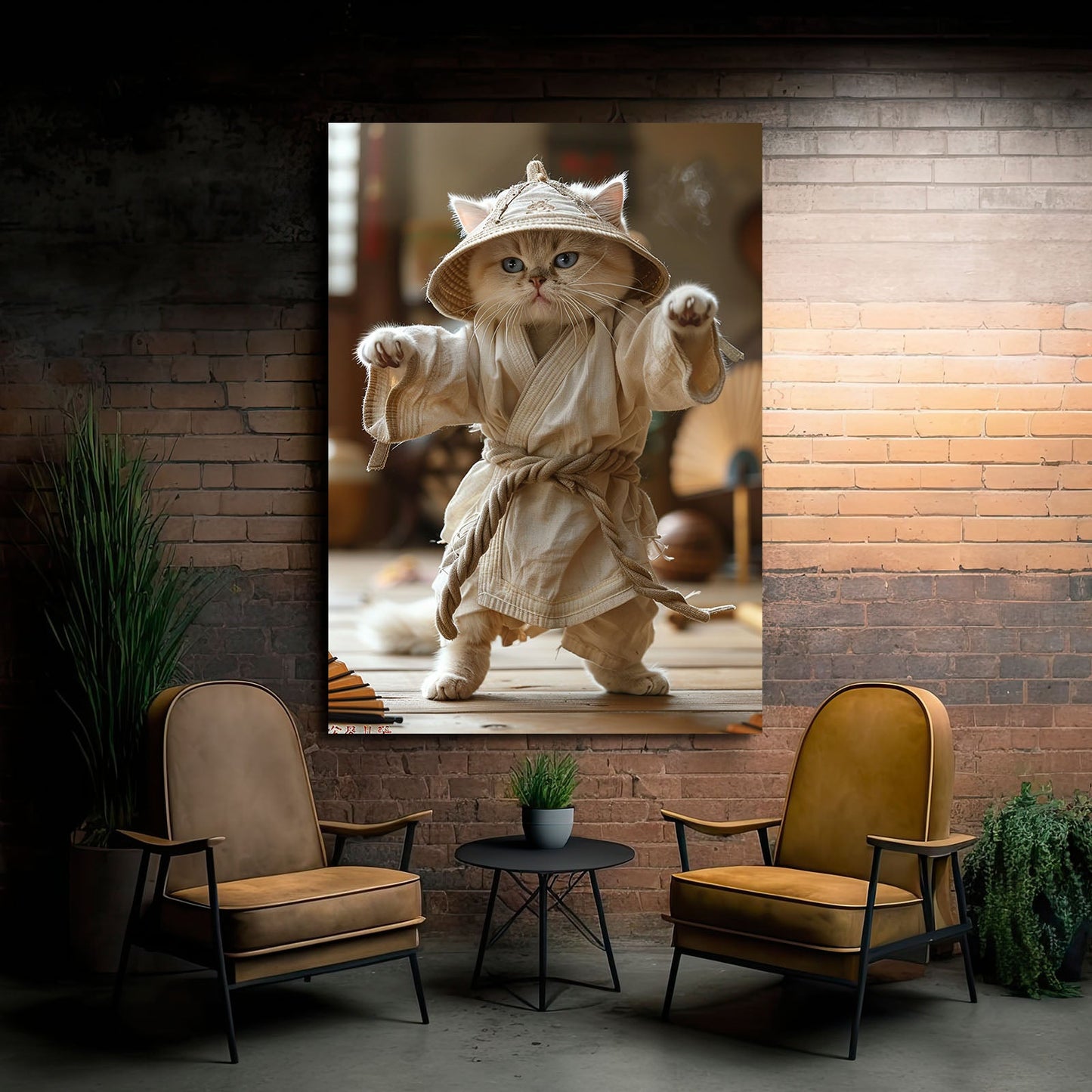 Zen Warrior Cat Art