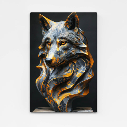 3D Carved Wolf Wall Art
