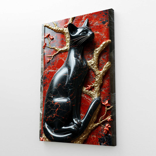 3D Statue Cat Wall Art
