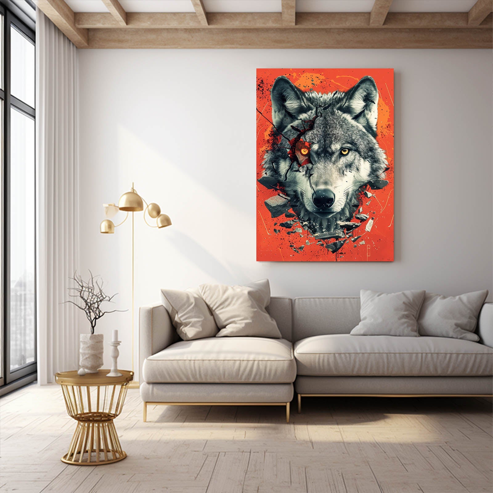 3D Wolf Art