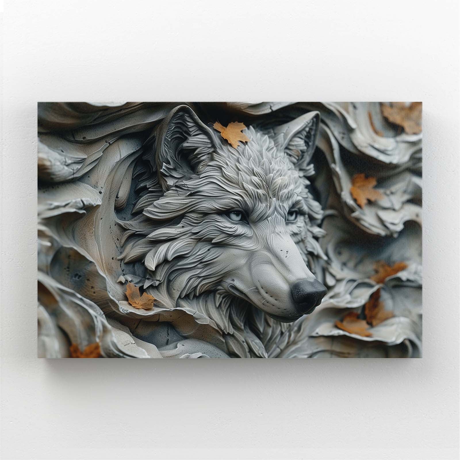 3D Wolf Wall Art