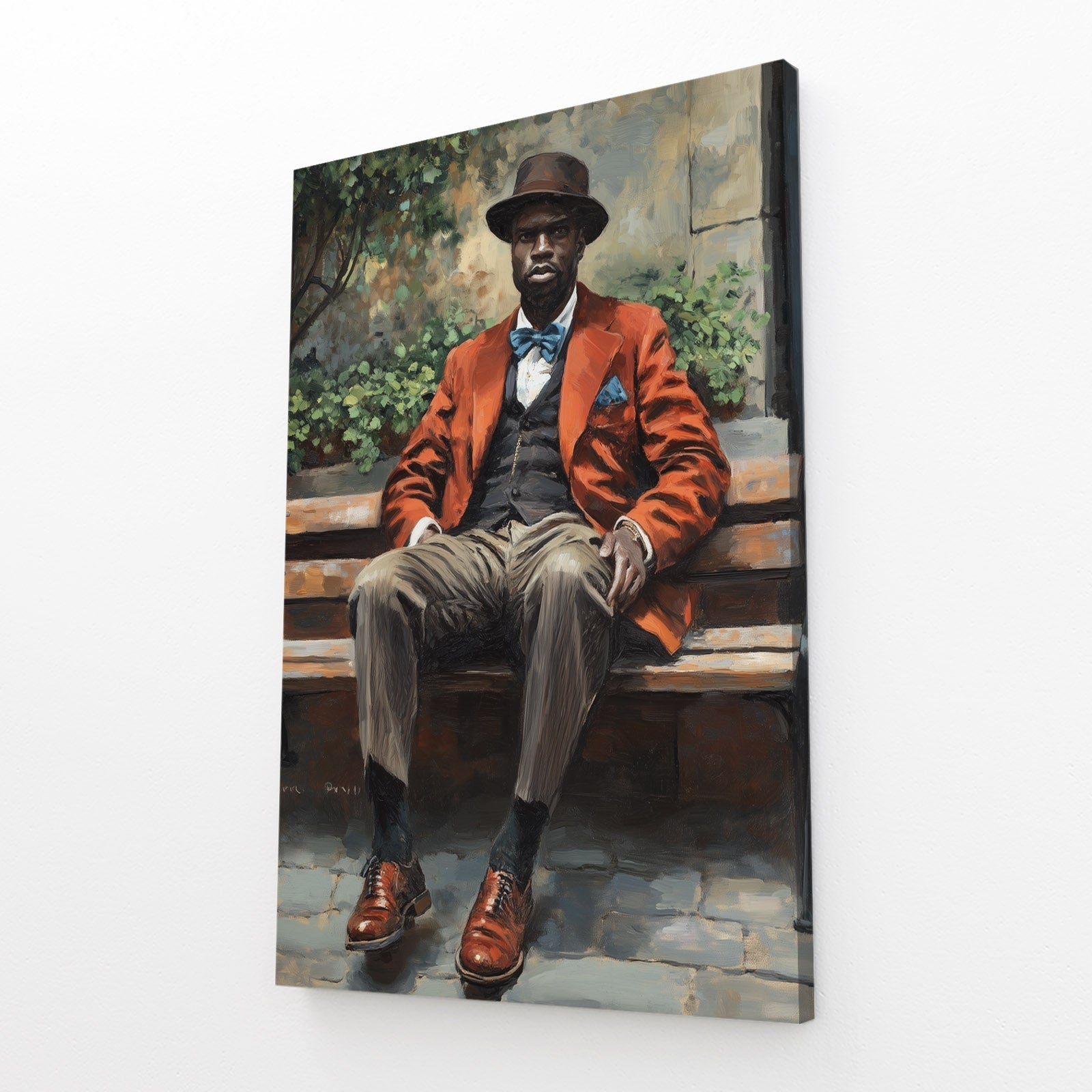 Park African Wall Art — portrait canvas print in brown tones, view 2