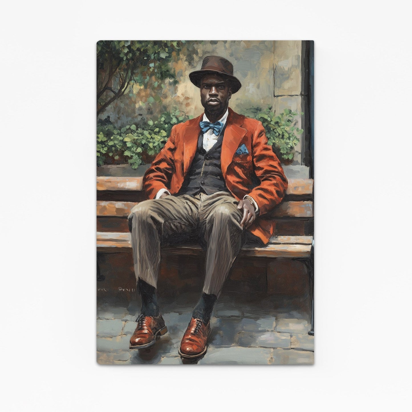 Park African Wall Art — portrait canvas print in brown tones
